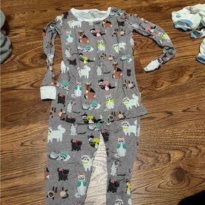 Little Sleepies Gray Cat Print Pajama Set
